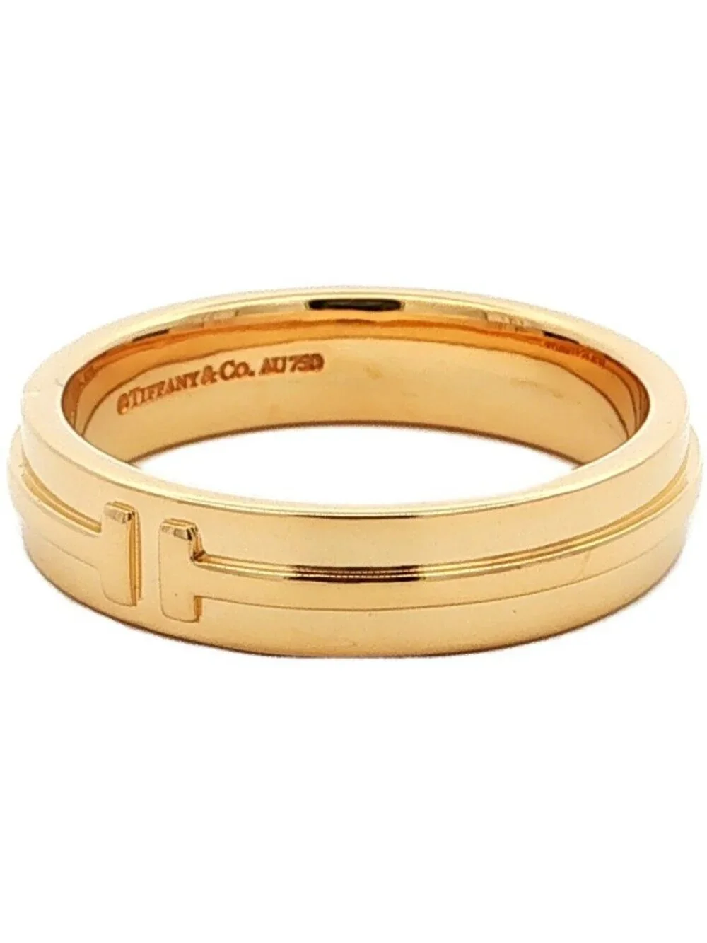 Tiffany & Co T Narrow Ring 18K Yellow Gold